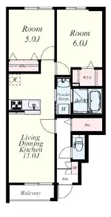 プルニエール博多【1階】の間取り