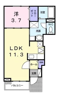 ベルサンコント【1階】の間取り