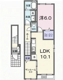 山根アパート(027822101)【2階】の間取り