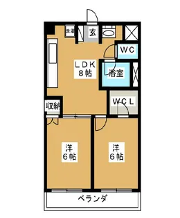 モンフレール【3階】の間取り