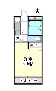 ビューハイツ富士【2階】の間取り