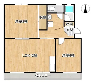 積志ハイツ【2階】の間取り