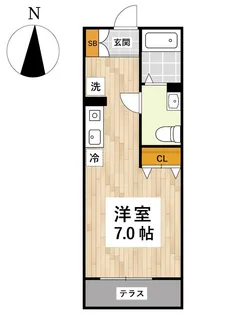 メロンハウス鶴羽田【1階】の間取り