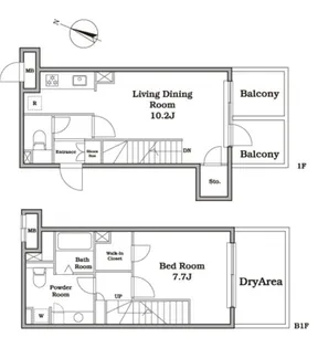 レジディア西新宿2【1階】の間取り