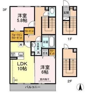 イーストパレス【3階】の間取り