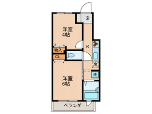 アム-ル後藤【2階】の間取り