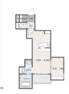 ヴァンヴェール可愛【2階】の間取り