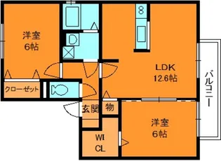 グリーンフィールドA【1階】の間取り
