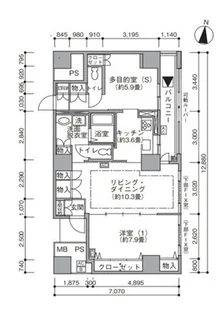 東雲キャナルコートCODAN20号棟【5階】の間取り