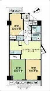 ライオンズマンション片瀬江ノ島【6階】の間取り