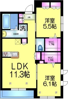 LaMer ラメール【1階】の間取り