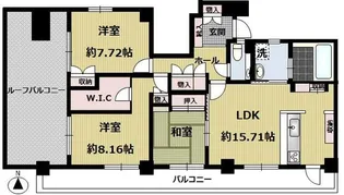 上野毛ステーションヒルズII【3階】の間取り
