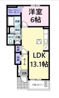 サニーヴィレッジA【1階】の間取り