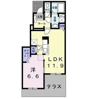 ガーデン・クレールabe【1階】の間取り