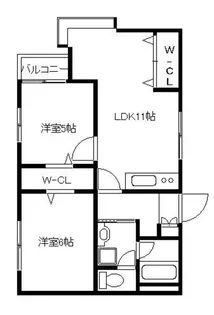 第二サニーマンション【1階】の間取り