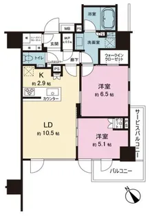シティハウス中目黒ステーションコート【2階】の間取り