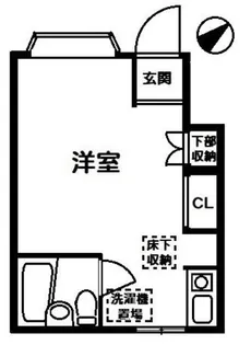 ローズアパート(Q-27)B棟【1階】の間取り