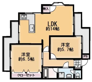 ベルシオン鶴見A【2階】の間取り
