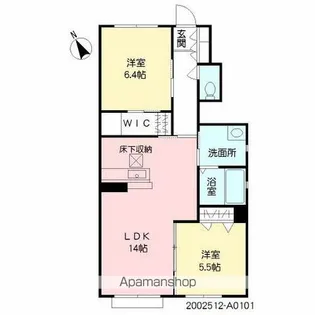 プロヌーブさくら A棟【1階】の間取り