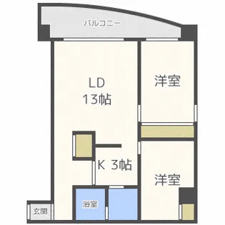 エスポワール旭山【4階】の間取り