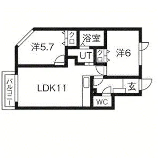 パストラル麻生東 A【3階】の間取り