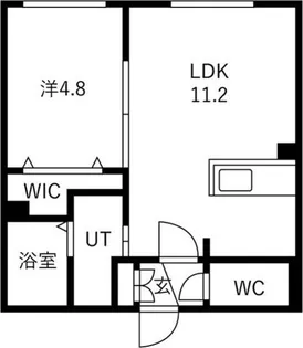 Alivis菊水【1階】の間取り