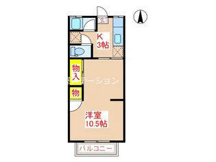 コーポ国分【2階】の間取り