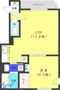 メイプルメゾン二十四軒【3階】の間取り