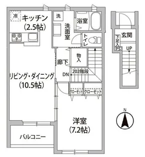 ルフレ用賀B棟【2階】の間取り