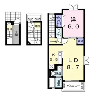スタジオーネ【3階】の間取り