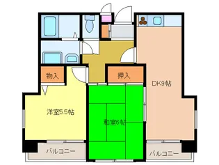 グランディ城見【3階】の間取り