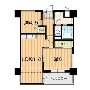 パークハイツ清水町【8階】の間取り