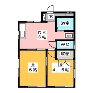 ホワイトハイム【1階】の間取り