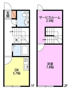 メゾンノーサイドA【1階】の間取り