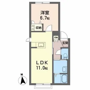 シャーメゾンゴア【2階】の間取り