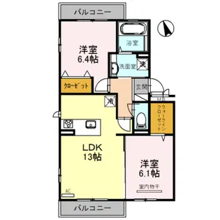 シュエット【2階】の間取り