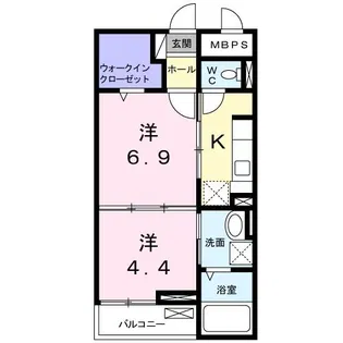カラマ・マナ 三宿【1階】の間取り