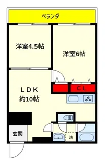 マンション市川【7階】の間取り