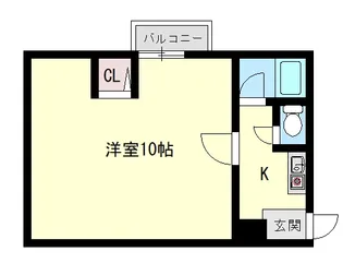 1Kの間取り画像