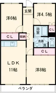 高井ハイツ【3階】の間取り