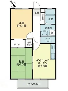 タートルハイツA【1階】の間取り