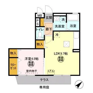 ガネーシャ壱番館【1階】の間取り