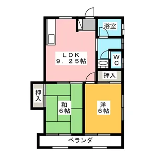 サンヒルズA【2階】の間取り