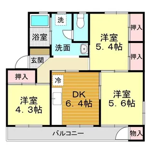 宮野住アパート【3階】の間取り