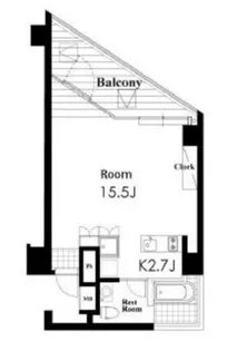 カスタリア広尾【4階】の間取り
