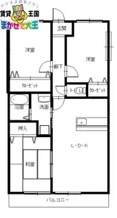 ハイネスアオヤマ横尾【2階】の間取り