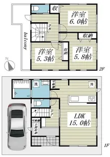 埼玉県さいたま市岩槻区宮町2【一戸建】の間取り