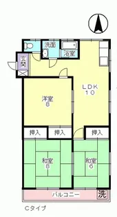 グリンビュー坂上【2階】の間取り