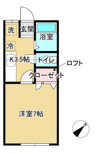 ユタカハイツ【1階】の間取り