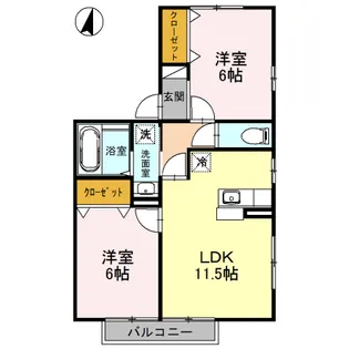 サンボナール【2階】の間取り
